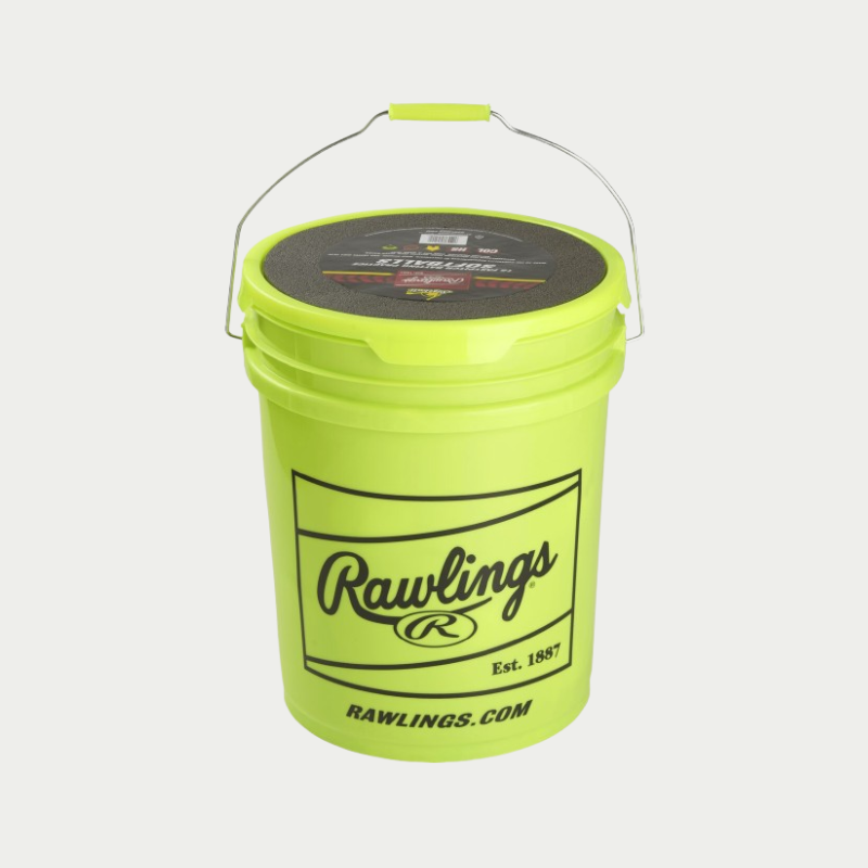 Rawlings 6 Gallon Youth Practice Ball/Bucket Combo - Includes 18 FP12BB Balls