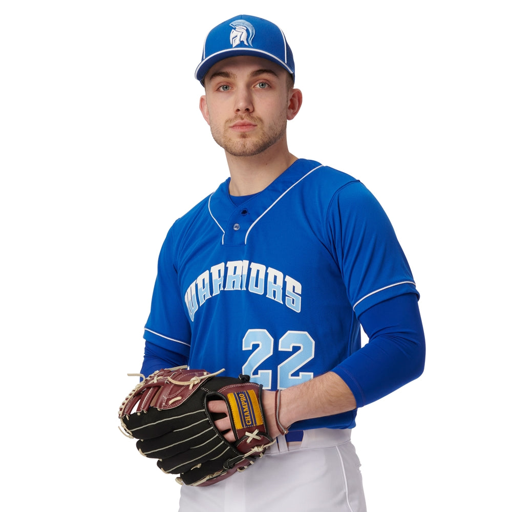 Champro YOUTH HEATER 2-Bttn Piped Baseball Jersey