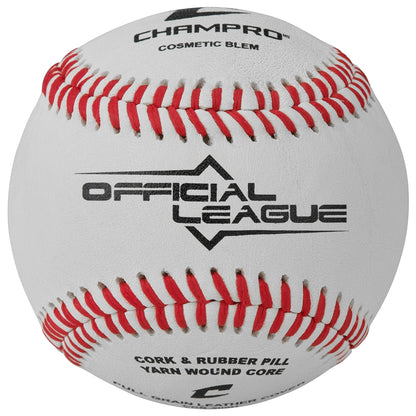 Champro CBB-90 Official League Cork/Rubber Core Synthetic Baseballs (Dozen)