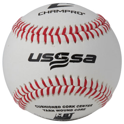 Champro CBB-200US USSSA Raised Seam Game Baseballs (Dozen)