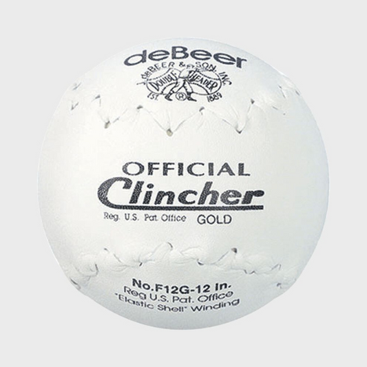 Debeer 12-Inch White Trutech Official Clincher Softball - 6 Pk