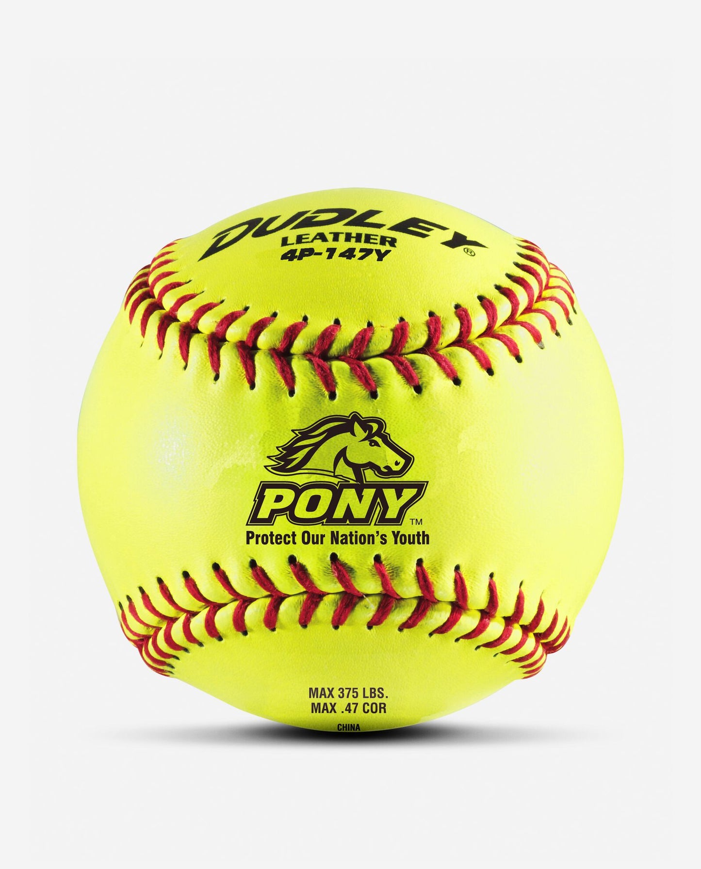 Dudley 12" 4P147Y Official Pony League Fastpitch Softball - Dozen