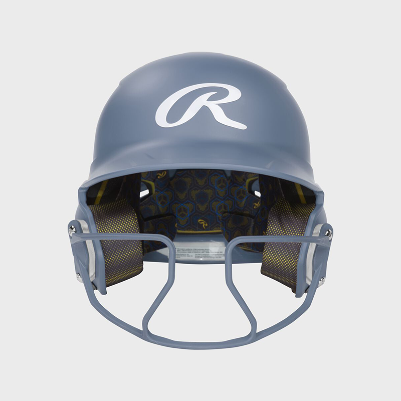 Rawlings Mach Hi-Viz  Matte 1-Tone Batting Helmet With Attached Viz Guard