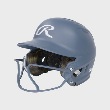 Rawlings Mach Hi-Viz  Matte 1-Tone Batting Helmet With Attached Viz Guard