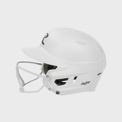 Rawlings Mach Hi-Viz  Matte 1-Tone Batting Helmet With Attached Viz Guard