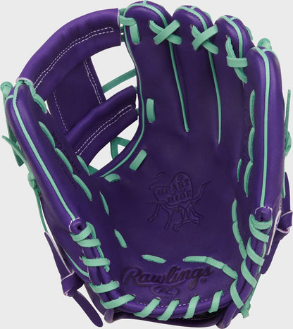 Rawlings Heart Of The Hide Series 11.5-Inch Purple Infield Baseball Glove