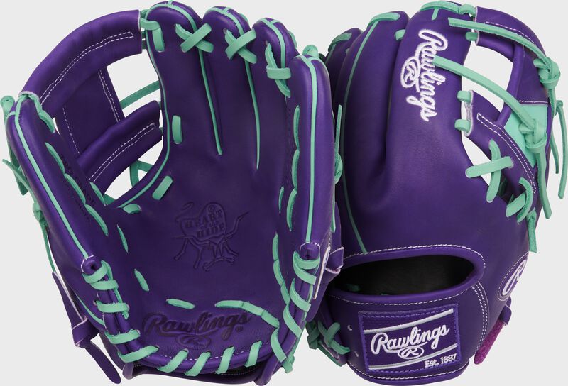 Rawlings Heart Of The Hide Series 11.5-Inch Purple Infield Baseball Glove