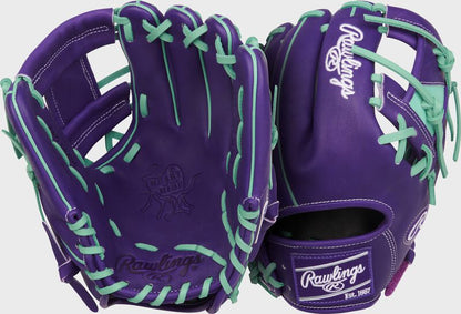 Rawlings Heart Of The Hide Series 11.5-Inch Purple Infield Baseball Glove
