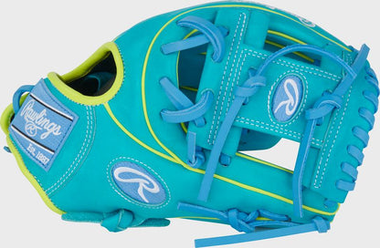 Rawlings Heart Of The Hide Contour Fit 11.5-Inch Teal Infield Baseball Glove