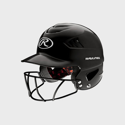 Rawlings Coolflo Osfm Molded 1-Tone Bb/Sb Batting Helmet With Cage