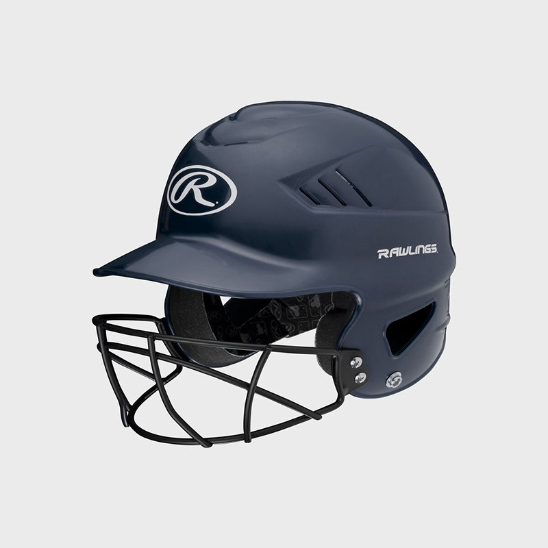 Rawlings Coolflo Osfm Molded 1-Tone Bb/Sb Batting Helmet With Cage