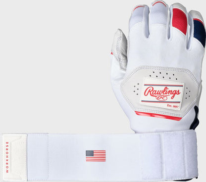 Rawlings Adult Workhorse Compression Strap Baseball Batting Gloves