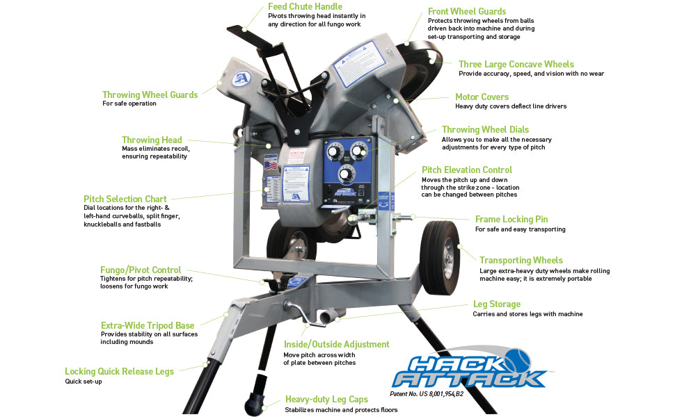 Hack Attack Baseball Pitching Machine