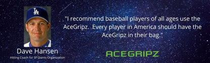 INCREASE EXIT VELOCITY & Bat Speed YOUTH MODEL- ACEGRIPZ Medium Straight Handle- 45mm