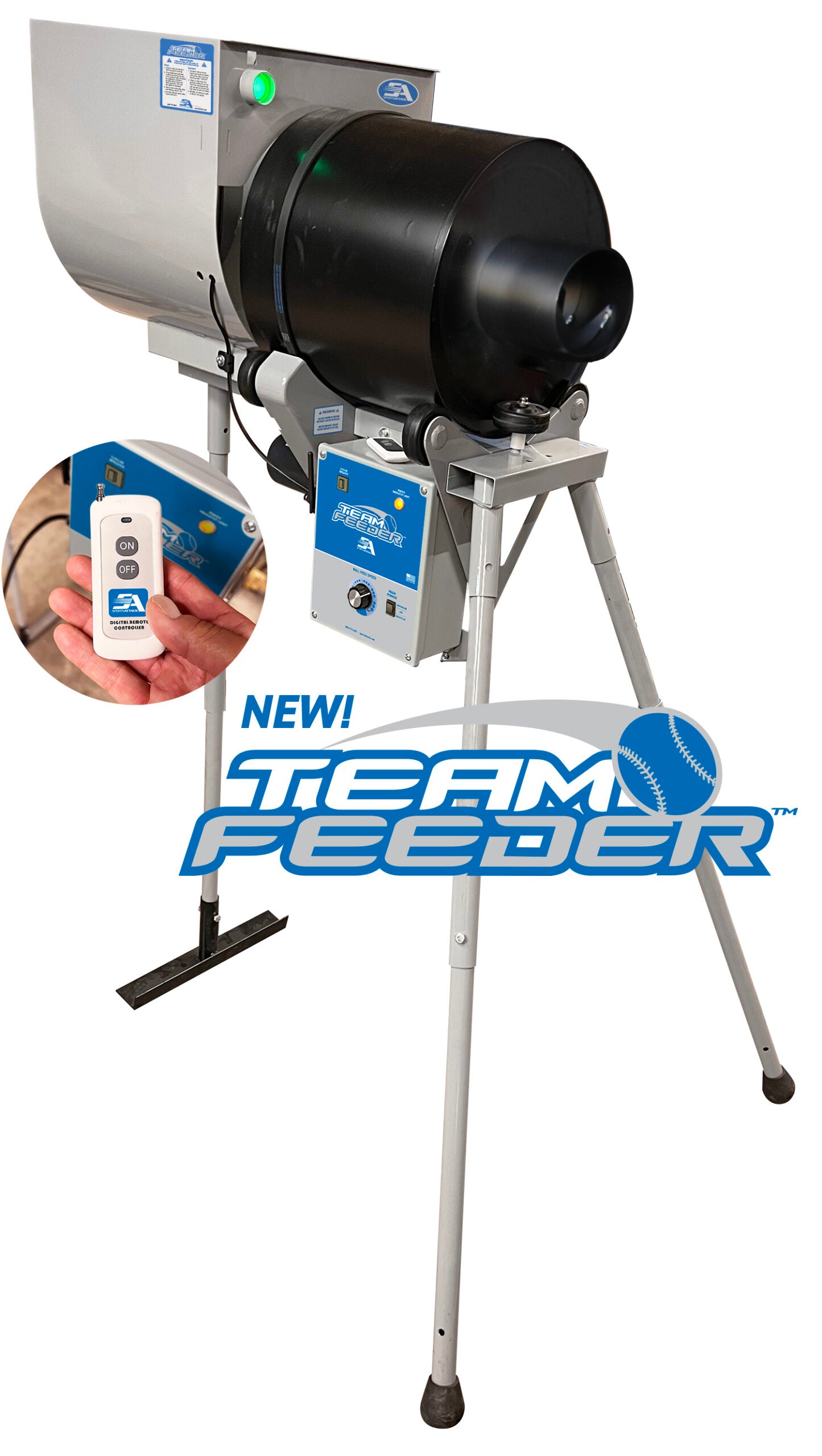 Hack Attack Team Feeder with Wireless Remote - Baseball